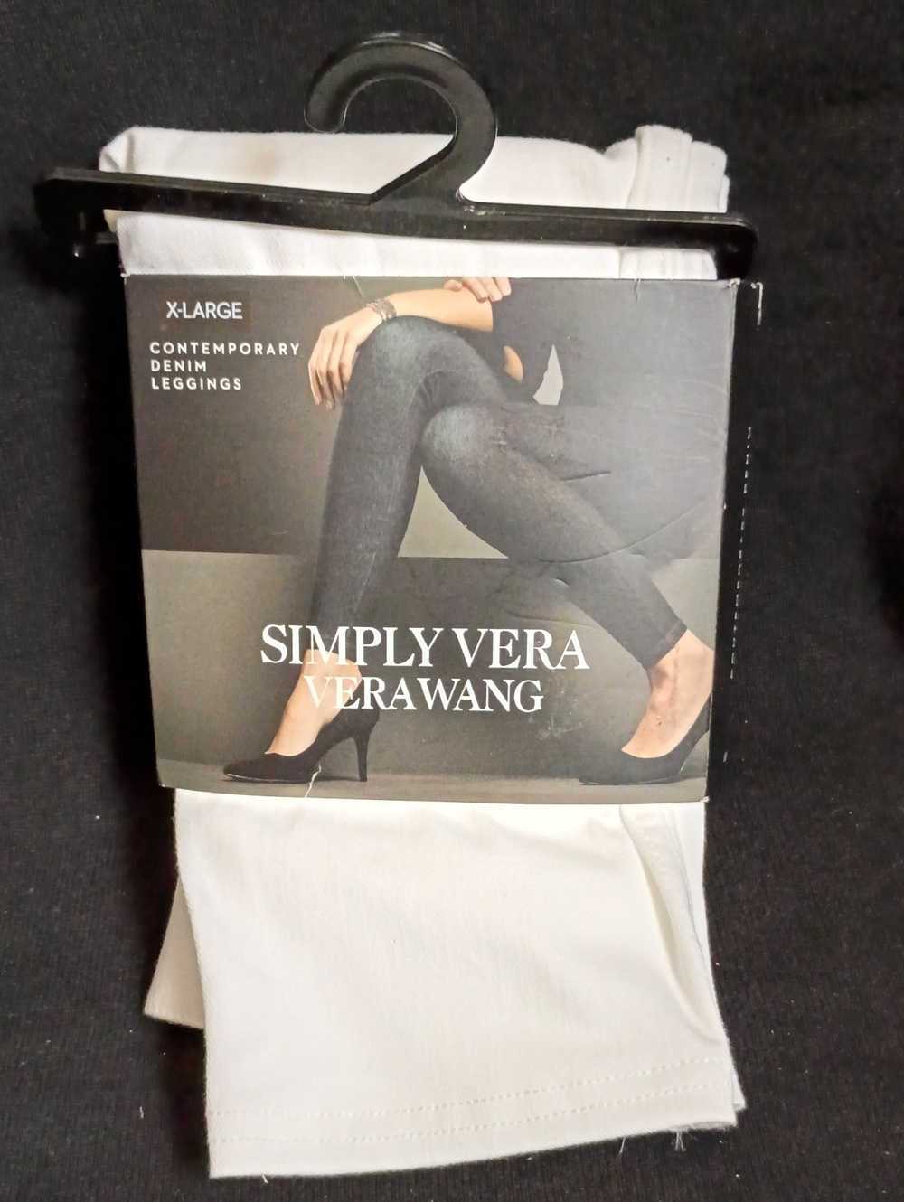 *NWT* Simply Vera Vera Wang White Contemporary Denim Leggings - X-Large